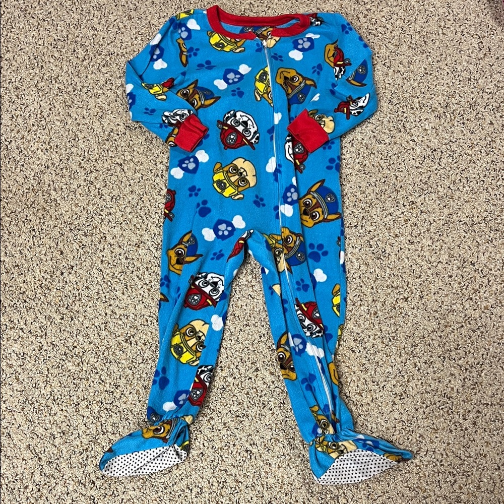 🍀6/$20 Paw Patrol Blue and Red Kids Footie Pajamas